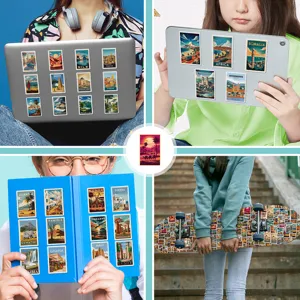 50pcs African travel vintage stickers waterproof vinyl decals for laptop skateboard luggage