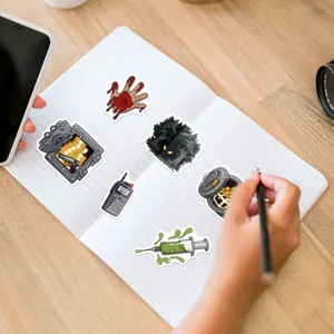 Adesivi impermeabili a tema detective, adesivi creativi per decorazione di telefono e laptop.