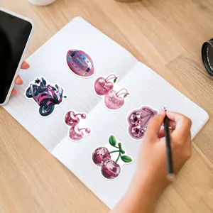 Set di adesivi estetici Y2K rosa impermeabili per decorazione di bottiglie e quaderni DIY.
