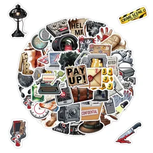Adesivi Per Graffiti Sulla Scena Del Crimine Del Detective Impermeabili Decalcomanie In Vinile Per Bottiglia D'Acqua Telefono Portatile Notebook Decorazione