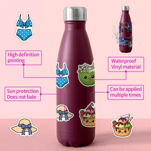 50pcs summer casual graffiti stickers waterproof vinyl cartoon DIY decorative decals for cup
