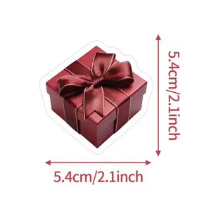 Red gift box waterproof sticker cute scrapbooking decal for phone decoration 5.4cm