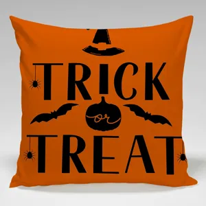 Fodera cuscino Halloween arancione decorazione casa quadrata per divano elegante nuova