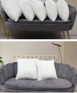 White pillow insert for sofa, fluffy PP cotton filling, soft cushion core, home decor.
