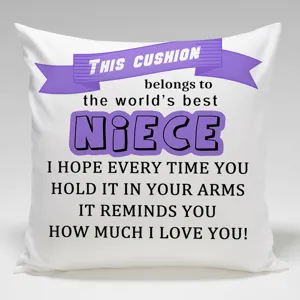 Personalisierter Nichte Kissenbezug weiss quadratisch Sofa Dekoration Geschenk fur Familie