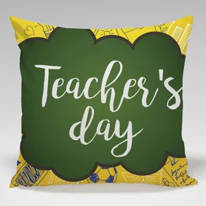 Cojin cuadrado decorativo dia del maestro tela suave funda de sofa cama bonito regalo