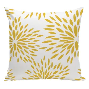 Fodera per cuscino decorativo geometrico giallo con stile moderno per divano letto.