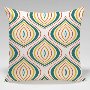 Fodera per cuscino stampata geometrica, cuscino quadrato decorativo moderno per divano.