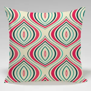 Fodera per cuscino geometrica retro per divano da soggiorno e camera da letto decorata.