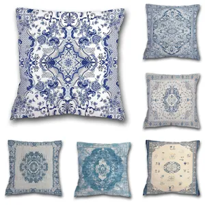 Retro Persischer Geometrischer Kissenbezug Dekorativer Quadratischer Kissenbezug Für Wohnzimmer Sofa Schlafzimmer Heimdekoration