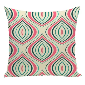 Fodera per cuscino quadrata con stampa geometrica per divano soggiorno camera letto.