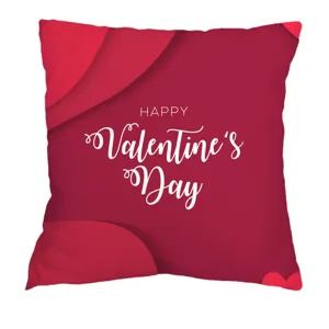 Housse de coussin rouge motif vague abstraite saint valentin, deco canapé de vacances élégante