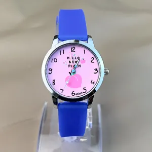 Kinder Cartoon Pfirsich Muster Silikon Armband Quarz Uhr Kinder Schöne Frucht Thema Armbanduhr Für Jungen Mädchen Geburtstagsgeschenk