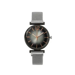 Orologio donna quarzo quadrante sfumato minimalista cinturino maglia elegante casual.
