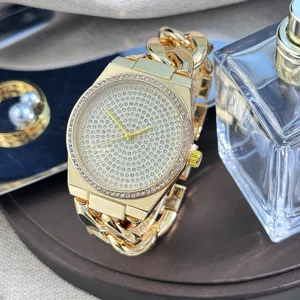 Orologio con Catena Hip Hop e Strass per Uomo Donna Bling Lusso Quadrante Cielo Stellato Orologio al Quarzo Accessorio Gioielli di Moda