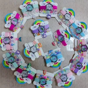 Set orologio e braccialetto cartone animato sirena simpatico orologio regalo per bambini