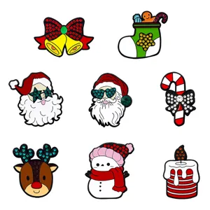Süßes Weihnachten Cartoon Brosche Set, Emaille Legierung Anstecknadel für Party.