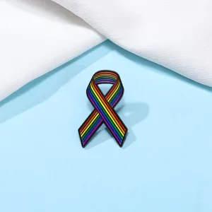 Broche de cinta arcoíris pin de solapa de aleación esmalte insignia para mochila decoración