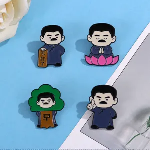 Cute cartoon Lu Xun enamel pin set metal brooch badge fashion backpack clothing decoration accessory