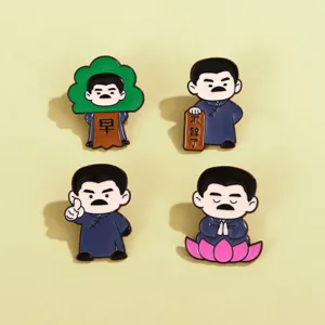 Cartoon Character Alloy Enamel Brooch Badge Creative Funny Backpack Clothing Decorative Lapel Pin For Backpack Students Gift