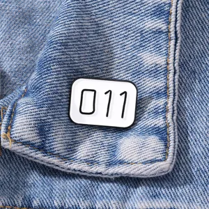 Creative Cartoon Number 011 Drip Enamel Brooch Personalized Alloy Pin Badge For Backpack Clothing Decor Unisex Fashion Jewelry