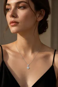 Elegantes quadratisches Moissanit Silber Anhänger Halskette, perfektes glitzerndes Geschenk.