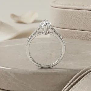 S925 zilveren 1ct markies moissaniet ring vrouwen stapelbaar klassiek diamanten ring