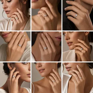 925 silver 1ct moissanite ring women assorted cut emerald pear marquise heart fashion jewelry