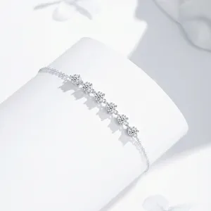 925 Sterlingsilber Moissanit Armband Für Damen Eleganter Luxus Schmuck Für Jubiläum Valentinstag Freundin Geschenk