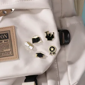 Abschluss saison Emaille Pin Rucksack Dekoration niedliche Doktorhut Abzeichen Brosche