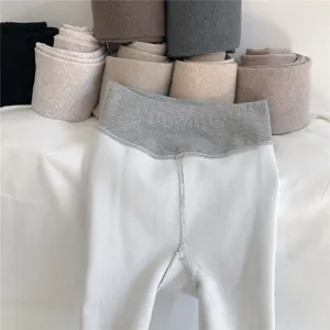 Thick fleece-lined thermal pantyhose for women autumn and winter high waist slimming tights.