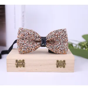 Sparkling crystal rhinestone bow tie for men wedding groom formal party crystal accessory item