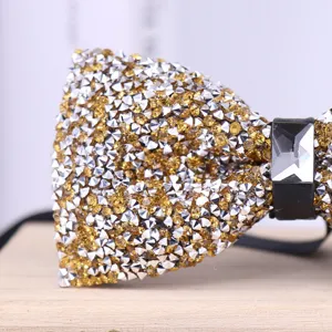 Sparkling crystal rhinestone bow tie for men wedding groom tuxedo formal neckwear stylish new