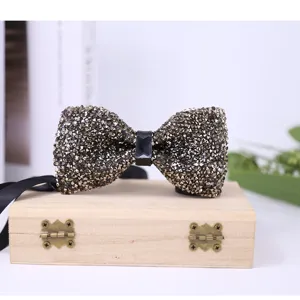Sparkling crystal bow tie for men wedding groom formal wear crystal rhinestone fashion accessory
