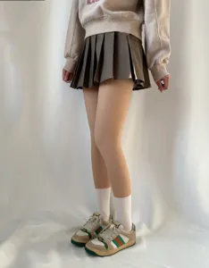 Flesh-colored fake translucent pantyhose for women autumn winter warm slim fit leg socks