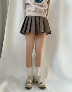 Autumn winter slimming fake translucent tights for women, nude double layer seamless hosiery.