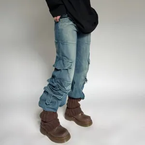 Calentadores de punto para mujer otoño invierno marrones puños de bota calcetines de moda