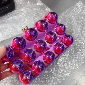 Acrylic egg clutch bag unique spherical shell evening bag fashion chain cross-border bag