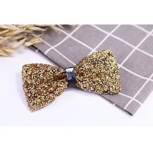Shiny rhinestone bow tie for men luxury crystal wedding groom suit neckwear formal accessory