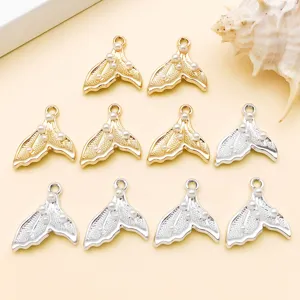 Ciondoli a coda di sirena in lega oro argento con perle per creazione gioielli fai da te