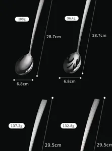 304 stainless steel hammered soup spoon kitchen hot pot ladle with clear size specifications