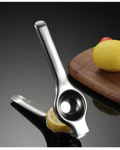 Spremiagrumi manuale in acciaio inossidabile spremi limoni utensile da cucina lucido