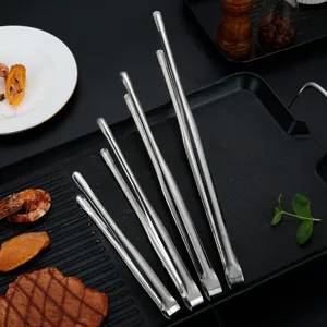 Stainless Steel Food Tongs Long BBQ Grill Tongs Kitchen Cooking Tongs Buffet Steak Bread Tong Kitchen Tools