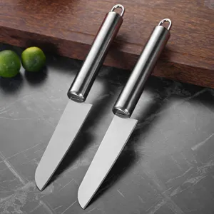 Edelstahl-Fruchtmesser Set mit Metallgriff, tragbares Küchen-Schälmesser für den Hausgebrauch.