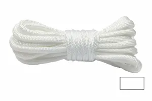 Cuerda de supervivencia paracord 550 blanca de 7 hebras para tiendas de campaña y pulseras.