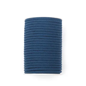Dunkelblaue Milonkordel Detail, ideal für DIY Schmuckarmbänder und Halsketten, hochwertig.