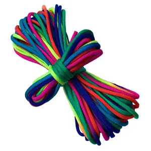 Cuerda paracaídas colorida 550 de 7 hebras para camping exterior y pulseras de supervivencia.