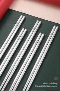 Bacchette rotonde in acciaio inossidabile 304 resistenti al calore con punte antiscivolo lucidate.