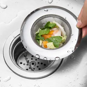 Colino per Lavello da Cucina in Acciaio Inossidabile Filtro di Scarico Antiostruzione Cestello a Maglia per Lavello Casa