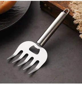 Stainless steel meat shredder claws BBQ fork kitchen tool for pulling pork chicken beef roast.